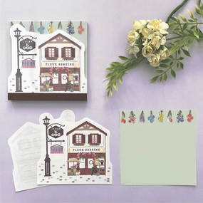 Flower Shop Memo Pad (80 Sheets) Mind Wave Kotorimachi Shopping Street professional