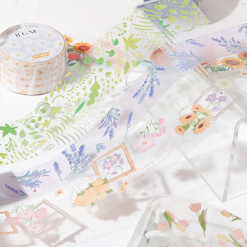 Flower Yellow Pet Tape pastel