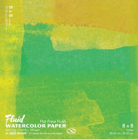 bold rugged Fluid Watercolor Paper- Hot Press Pads