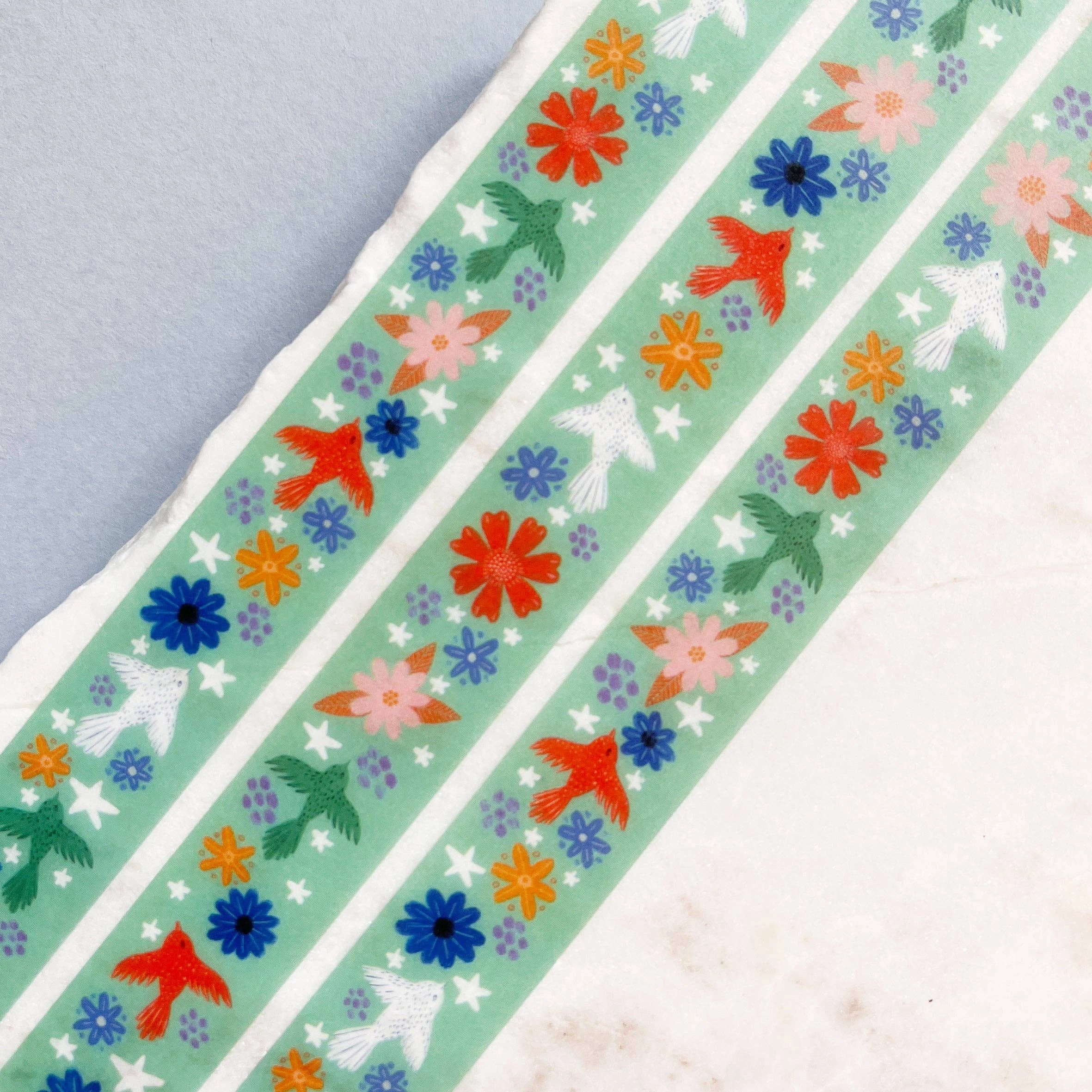 Flying Birds Washi Tape Mint cool boxed