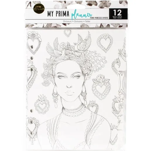 giant matte Prima Princesses Watercolor Dividers A5