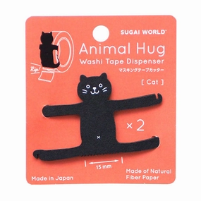 collectible professional Black Cat Animal Hug Washi Cutter (Set Of 2)