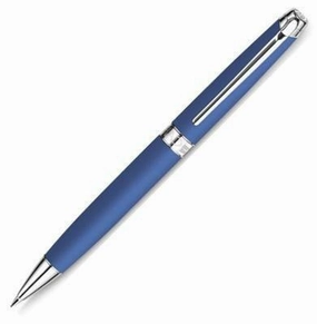 Caran D'Ache Leman Matte Blue Silver Mechanical Pencil reliable