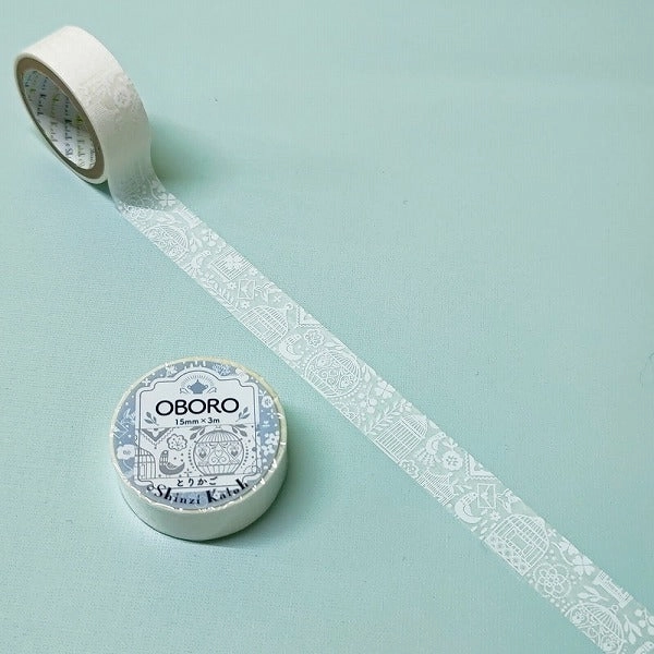 essential premium Oboro Birdcage White Washi Tape