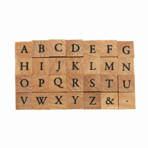 basic metallic Petit Letter Stamp Set - Small Size - Uppercase Alphabet 1