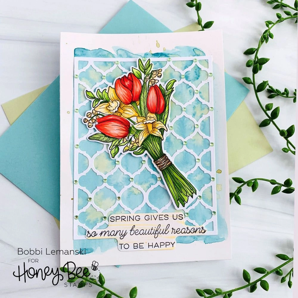 automatic Spring Joy Bouquet - 6X6 Stamp Set - Retiring