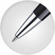 Waterman Hemisphere Black Lacquer & Chrome Ballpoint Pen large nonslip