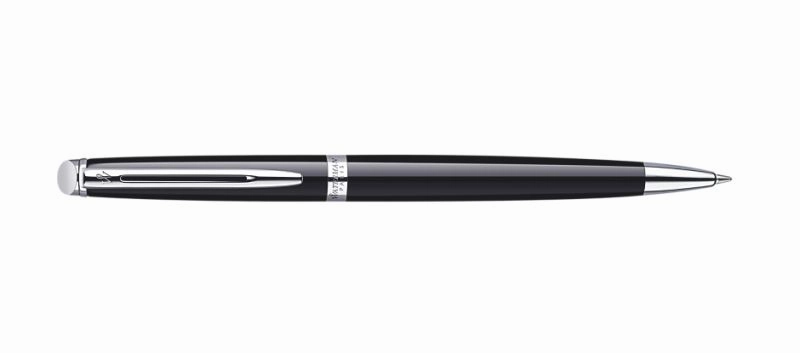 Waterman Hemisphere Black Lacquer & Chrome Ballpoint Pen bright