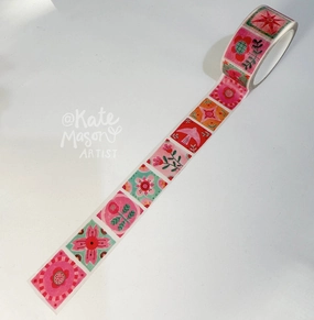 plastic Folk Patchwork Pink & Mint Washi Tape