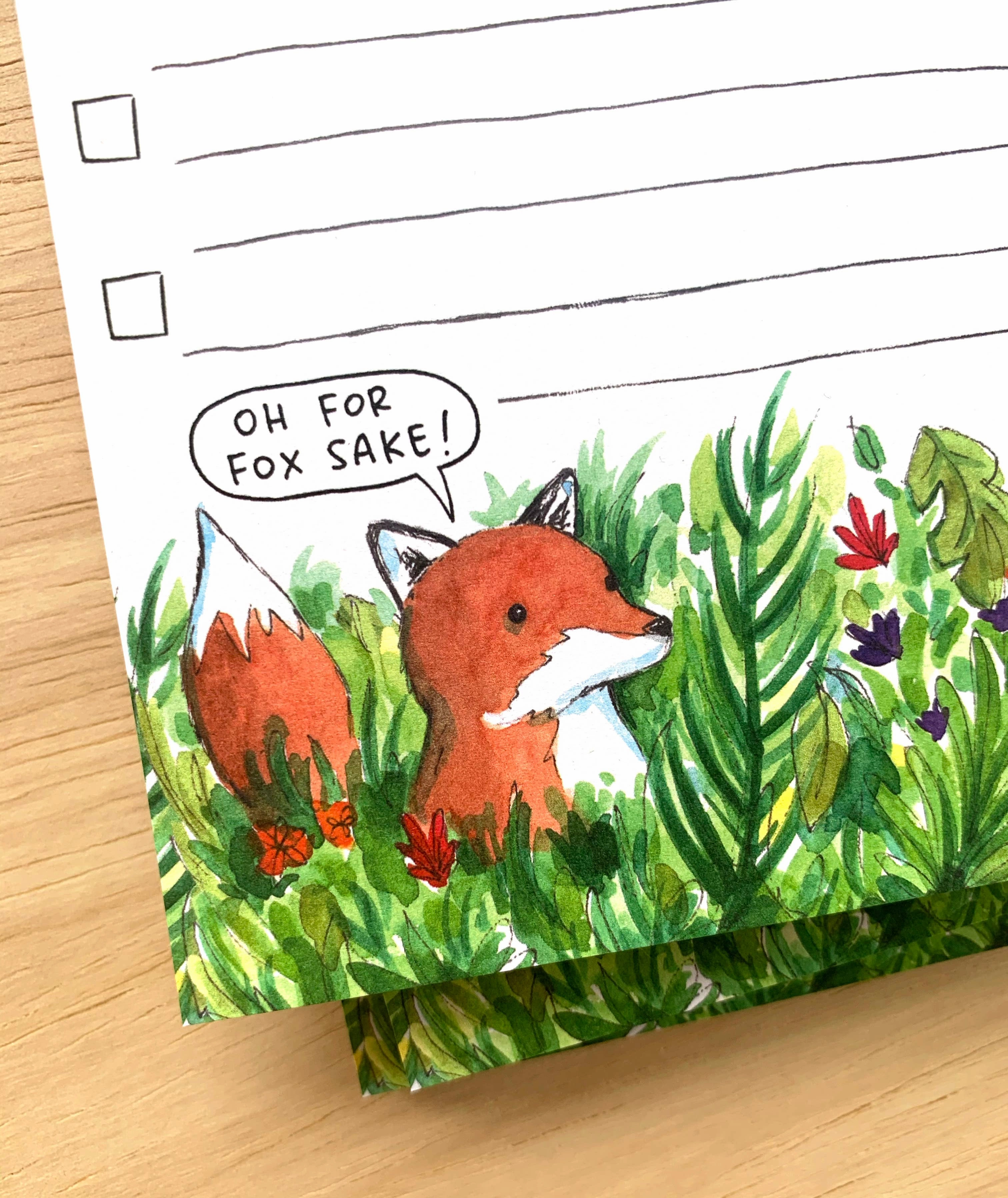 deluxe For Fox Sake To Do List Notepad