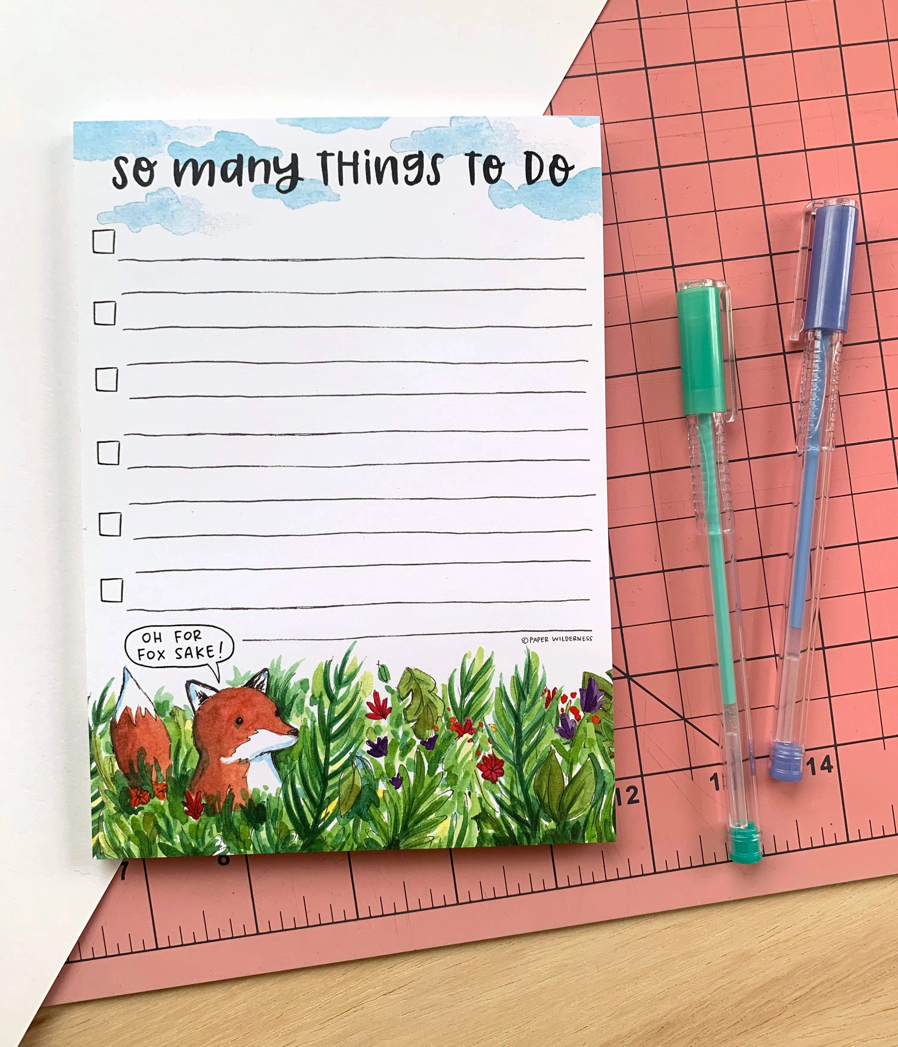 portable For Fox Sake To Do List Notepad