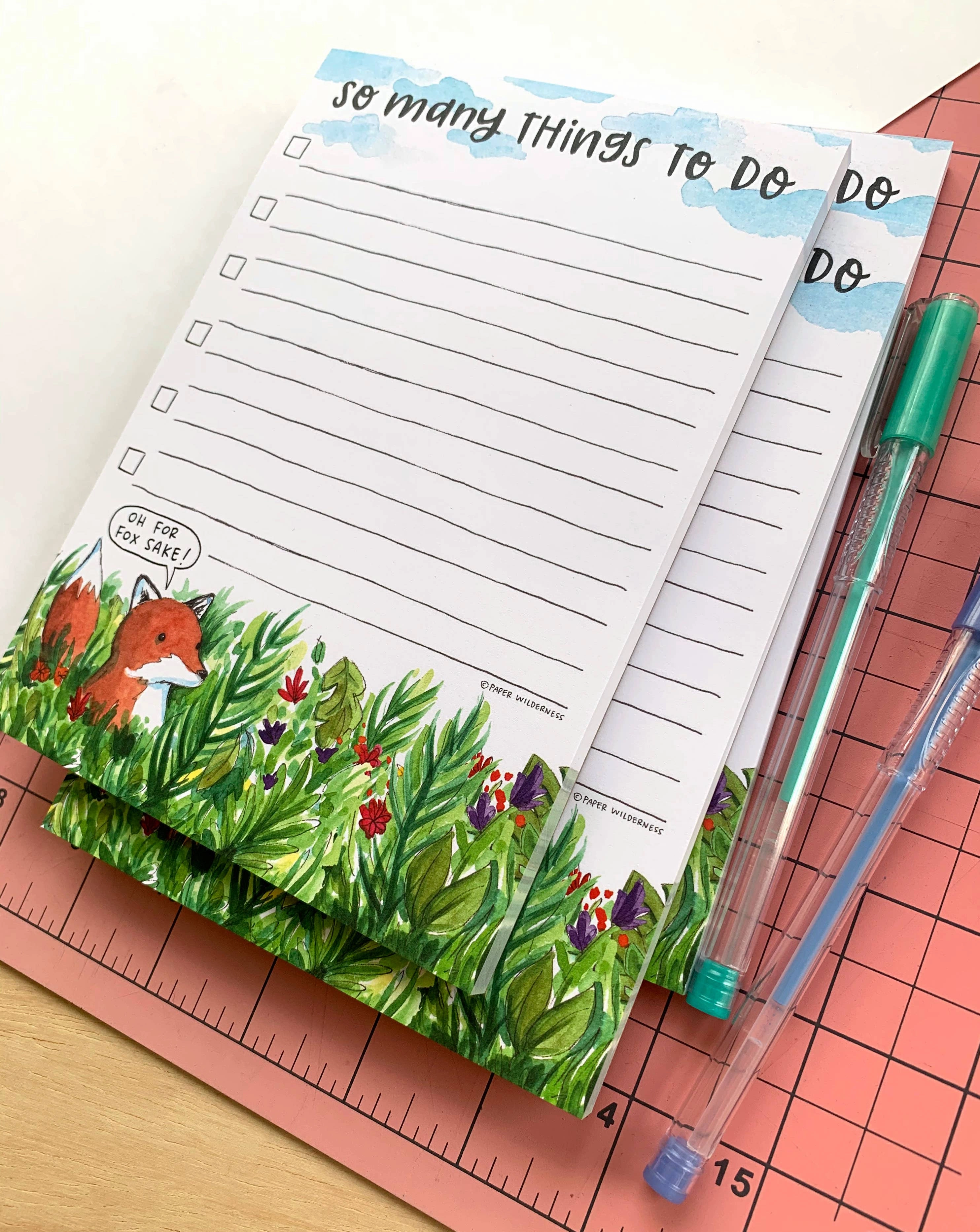 For Fox Sake To Do List Notepad round