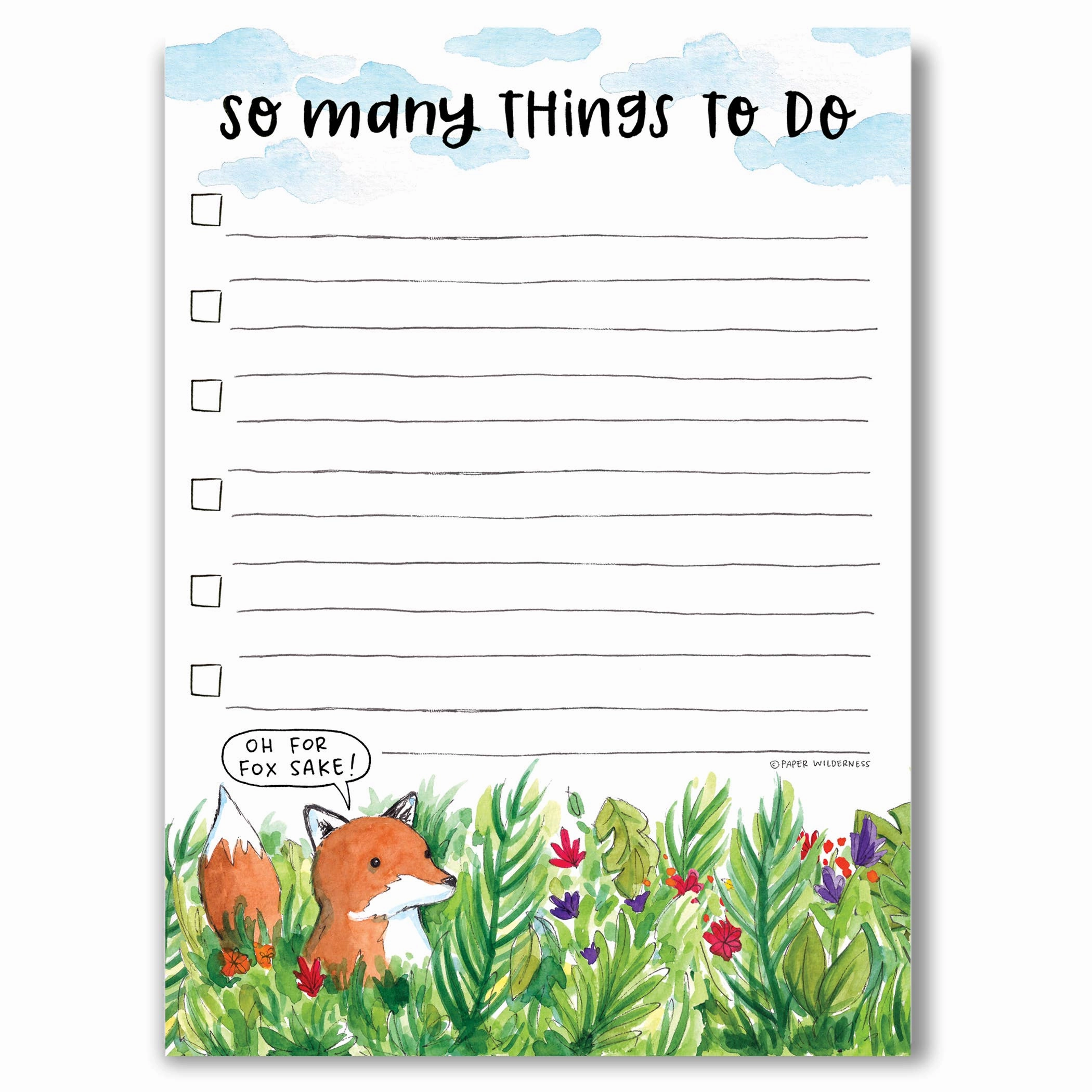 bundle For Fox Sake To Do List Notepad