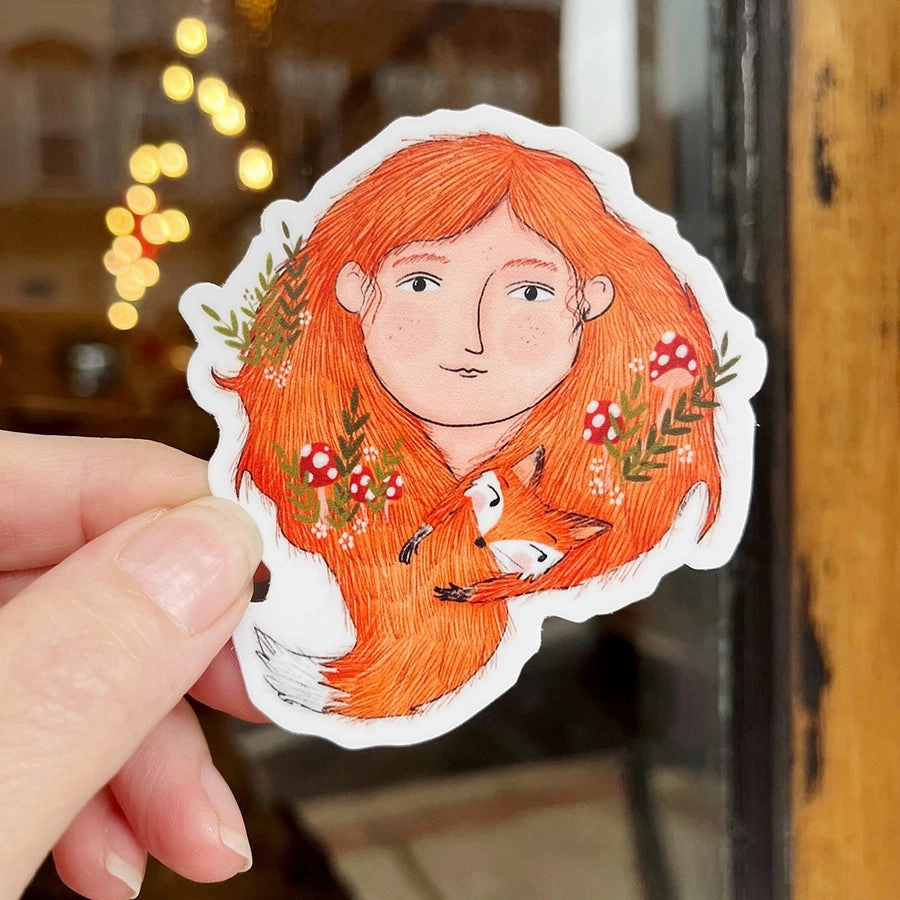 valuable daily Forest & Fauna Paper Co. Vinyl Sticker - Fox Girl