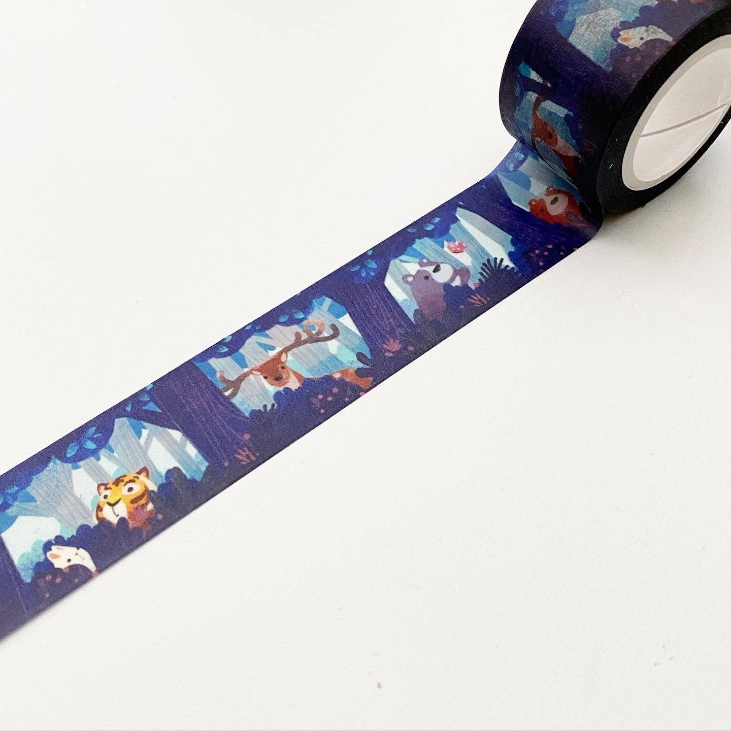 premium retractable Forest Animal Hide And Seek Washi Tape