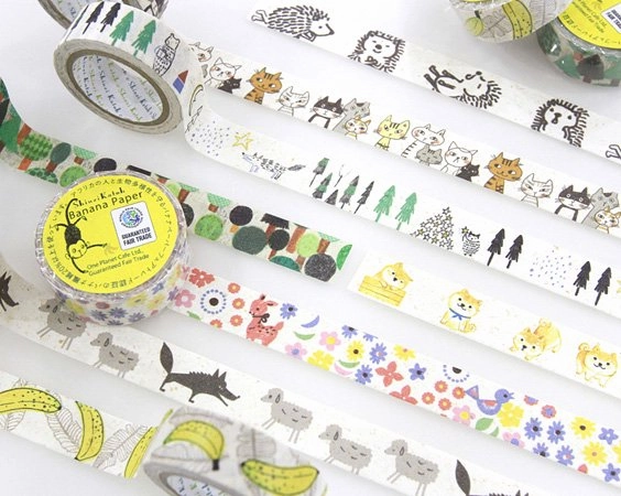 seasonal Forest  Banana Paper Washi Tape Shinzi Katoh Design