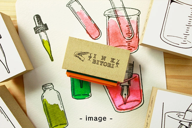 elegant Fountain Pen Tip Rubber Stamp
