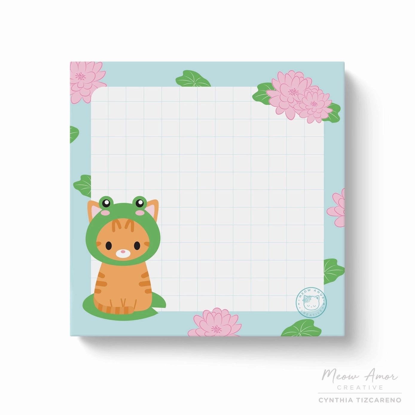 small Frog Cat Sticky Notes