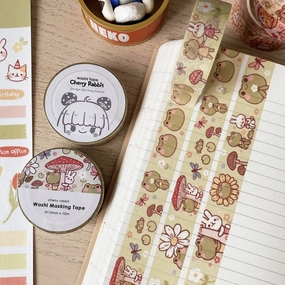bright strong Frog Friends Washi Tape
