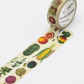 Fruit & Vegetable Harvest Washi Tape multipack leather