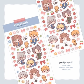 Fruits Basket Sticker Sheet wholesale alloy