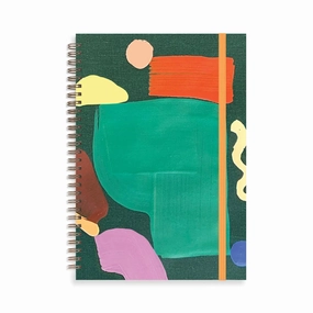 expandable portable Frutta Painted Cover 7" X 10" Sketchbook (Blank Pages)