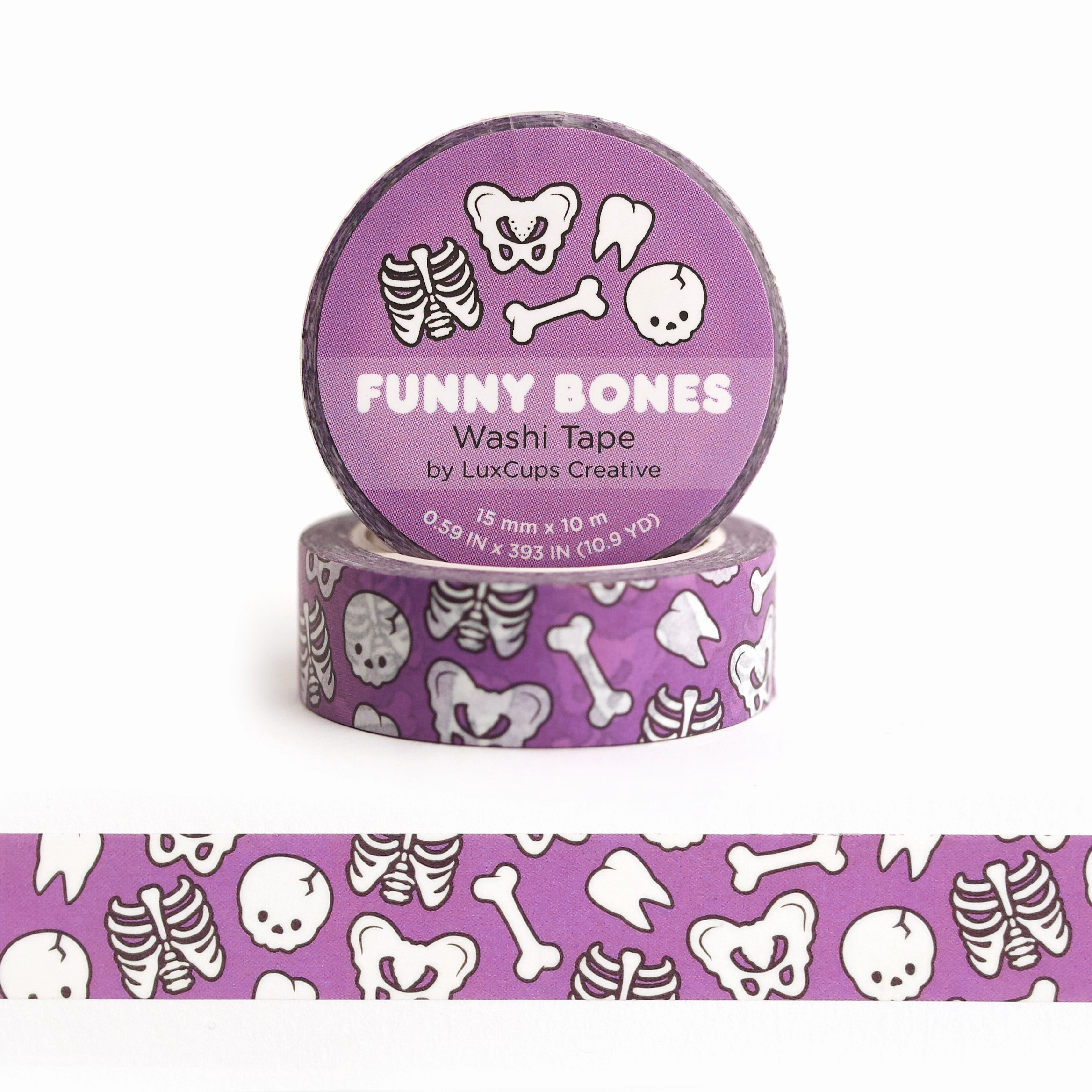 Funny Bones Washi Tape tall large