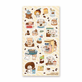 economical new Furry Friends Cafe Sticker Sheet