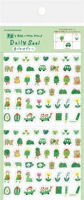 wrapped original Furukawashiko Daily Stickers - Outing Green