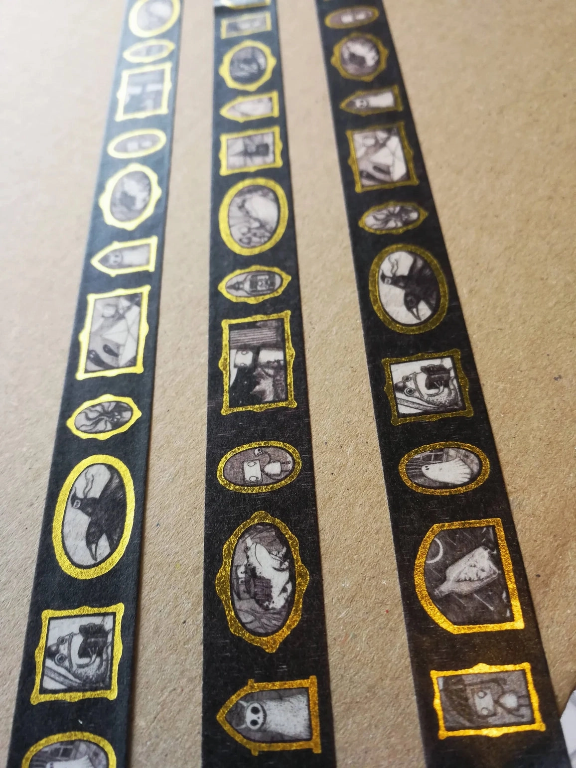 bold cool Gallery Of Curiosities Gold Foiled Washi Tape