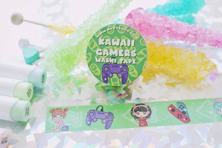 Gaming Kawaii Washi Tape alloy tiny