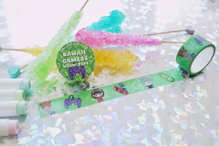 loose vivid Gaming Kawaii Washi Tape