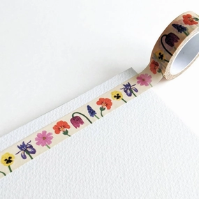 magnetic vivid Garden Flowers Washi Tape