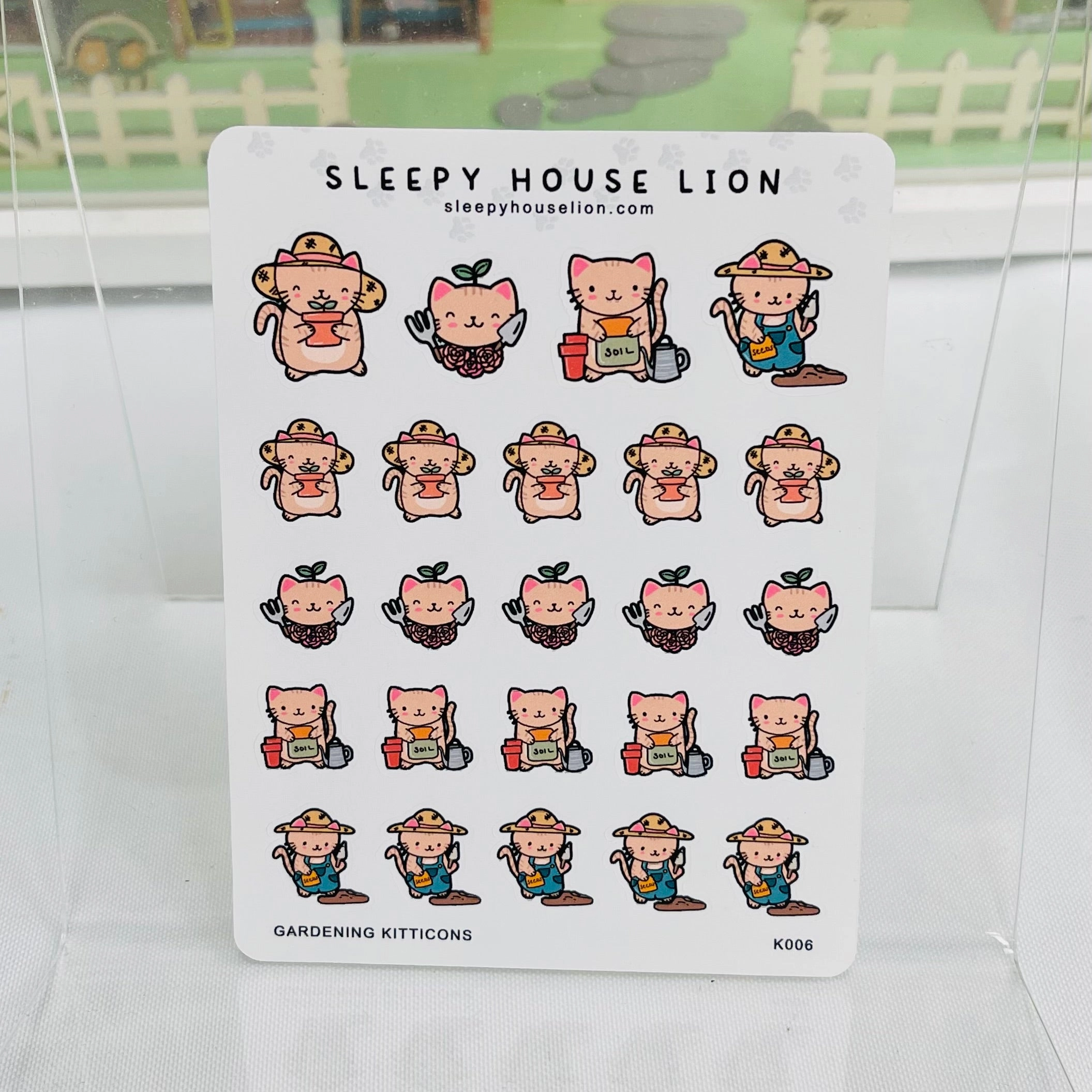 heatproof deluxe Gardening Kitticon Planner Sticker Sheet