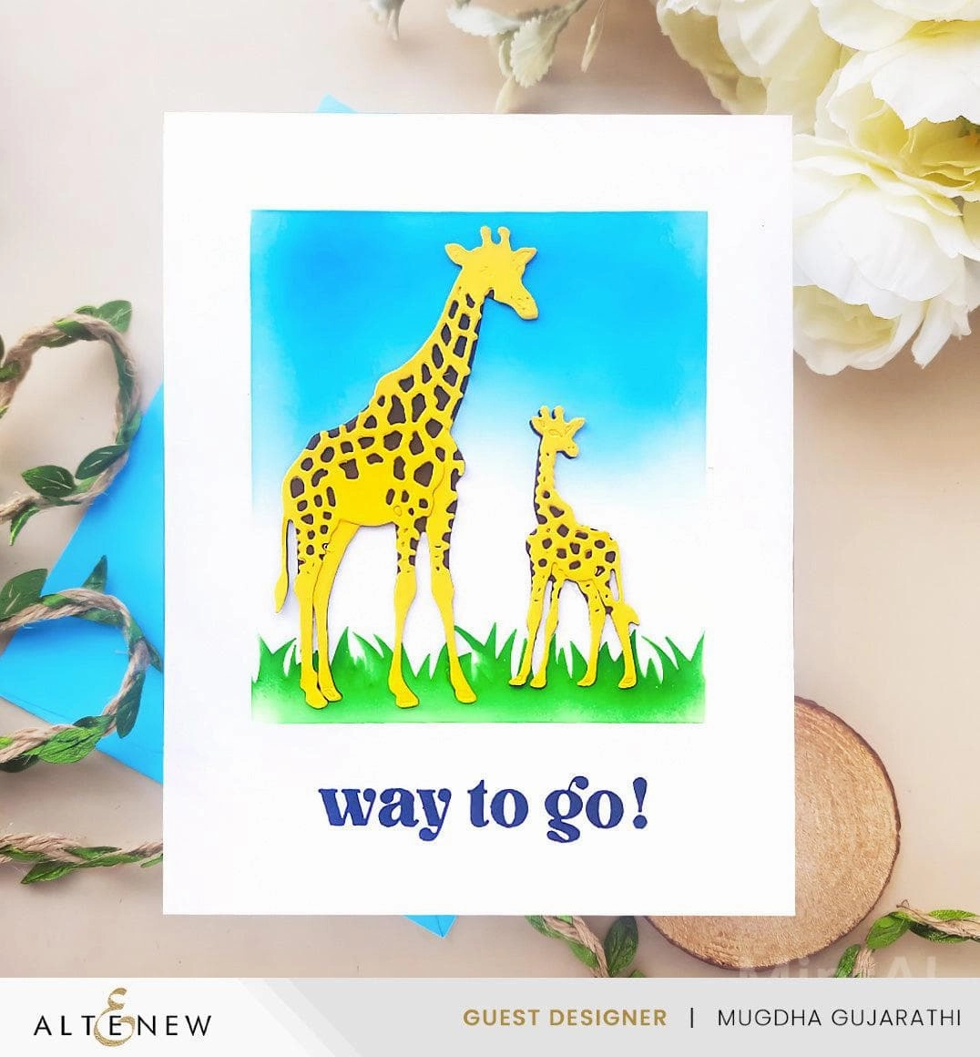 elegant Gentle Giraffes Die Set