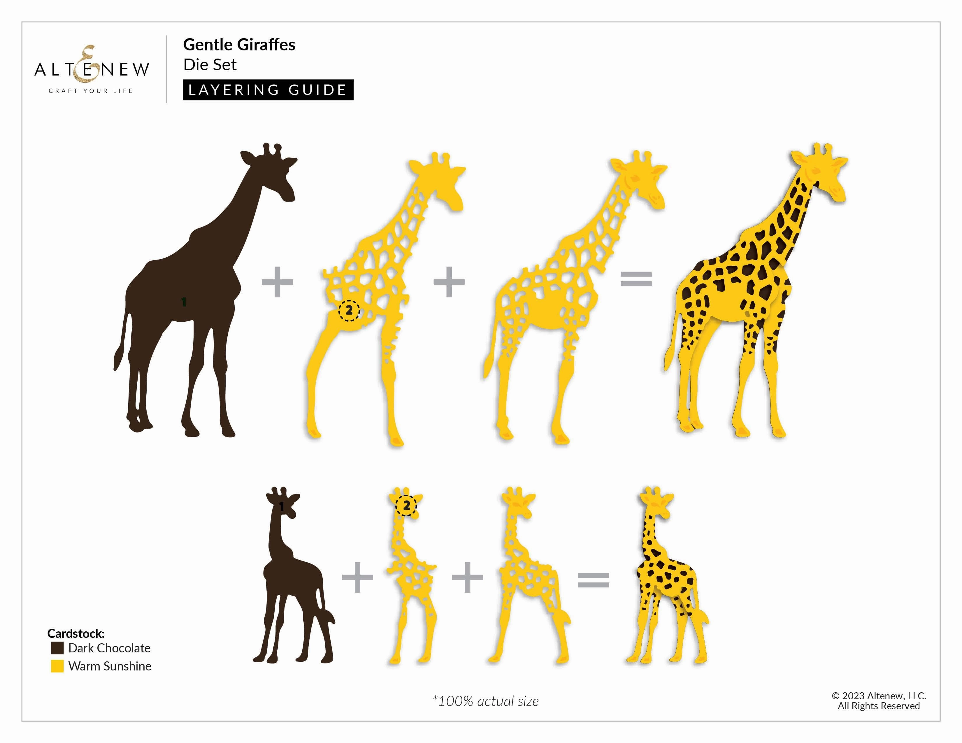 Gentle Giraffes Die Set waterproof