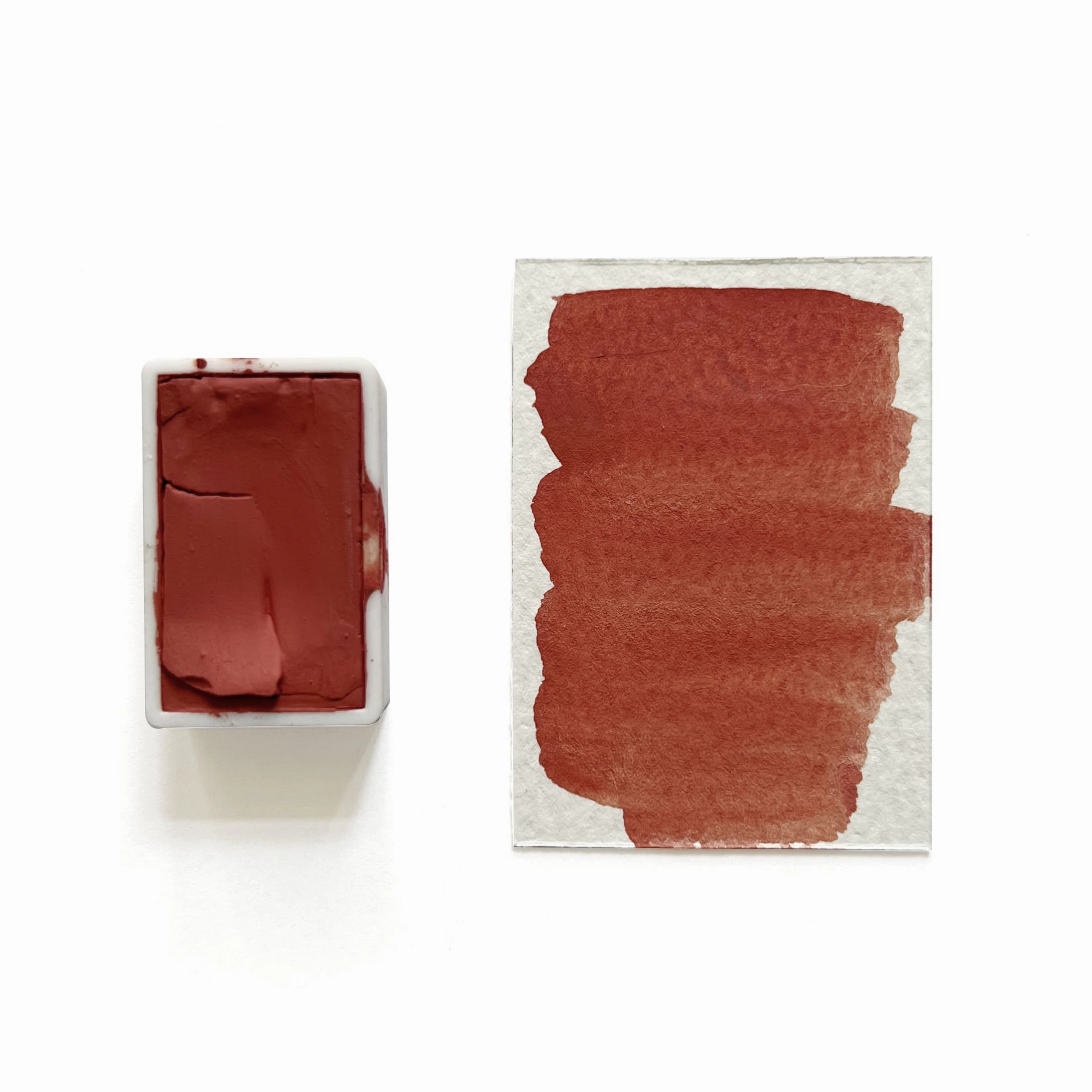 Genuine Cinnabar Pr106 (Mineral) - Artist Grade Handmade Honey Based Watercolor Paint Full Pan 3.2Ml maxi glossy