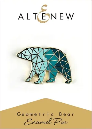 thin Geometric Bear Enamel Pin