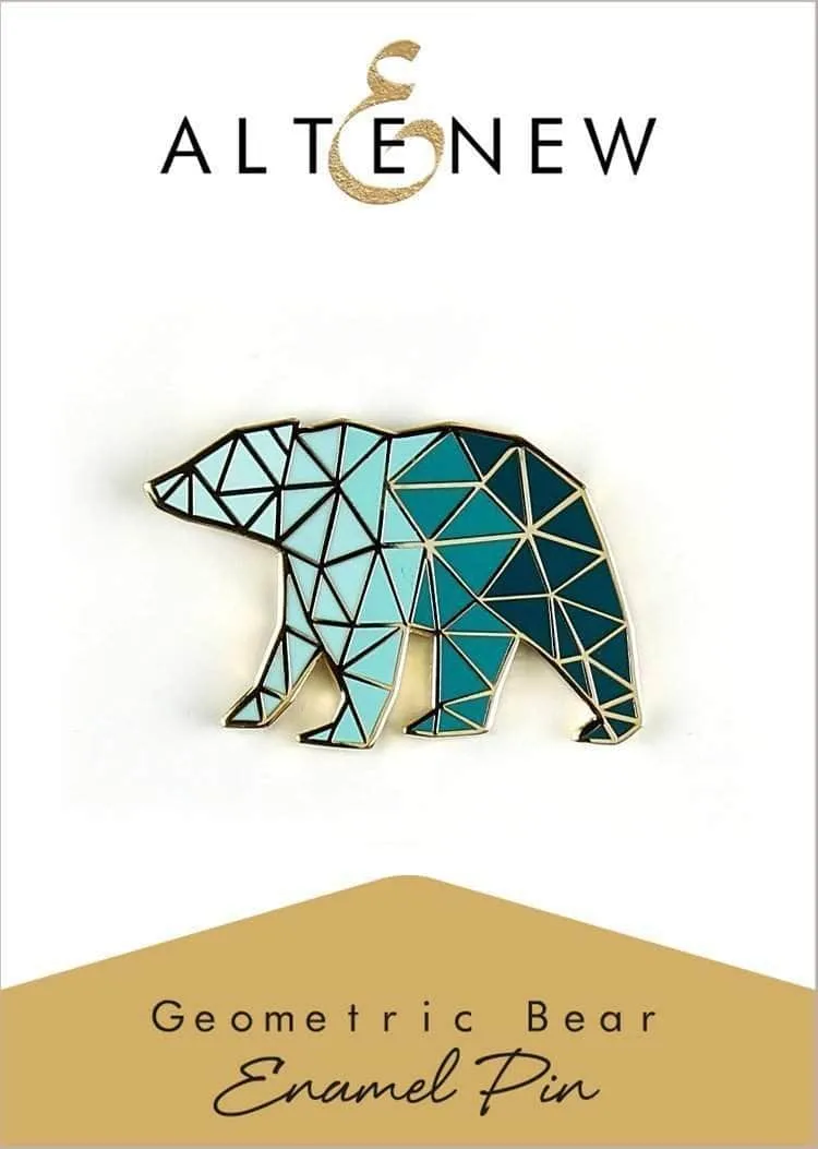 thin Geometric Bear Enamel Pin