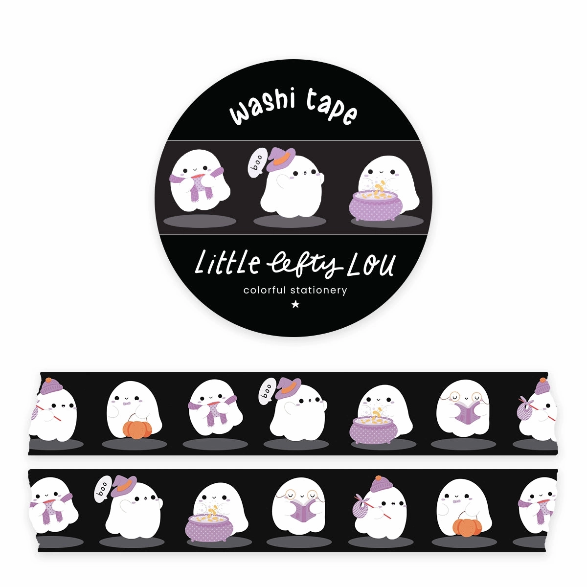 Ghost Black Washi Tape basic