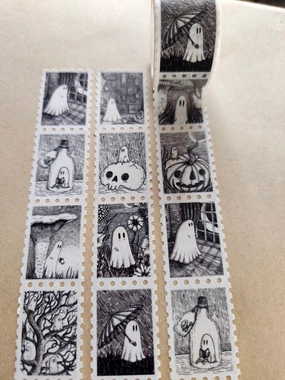 washable special Ghostie Stamps Art Washi Tape
