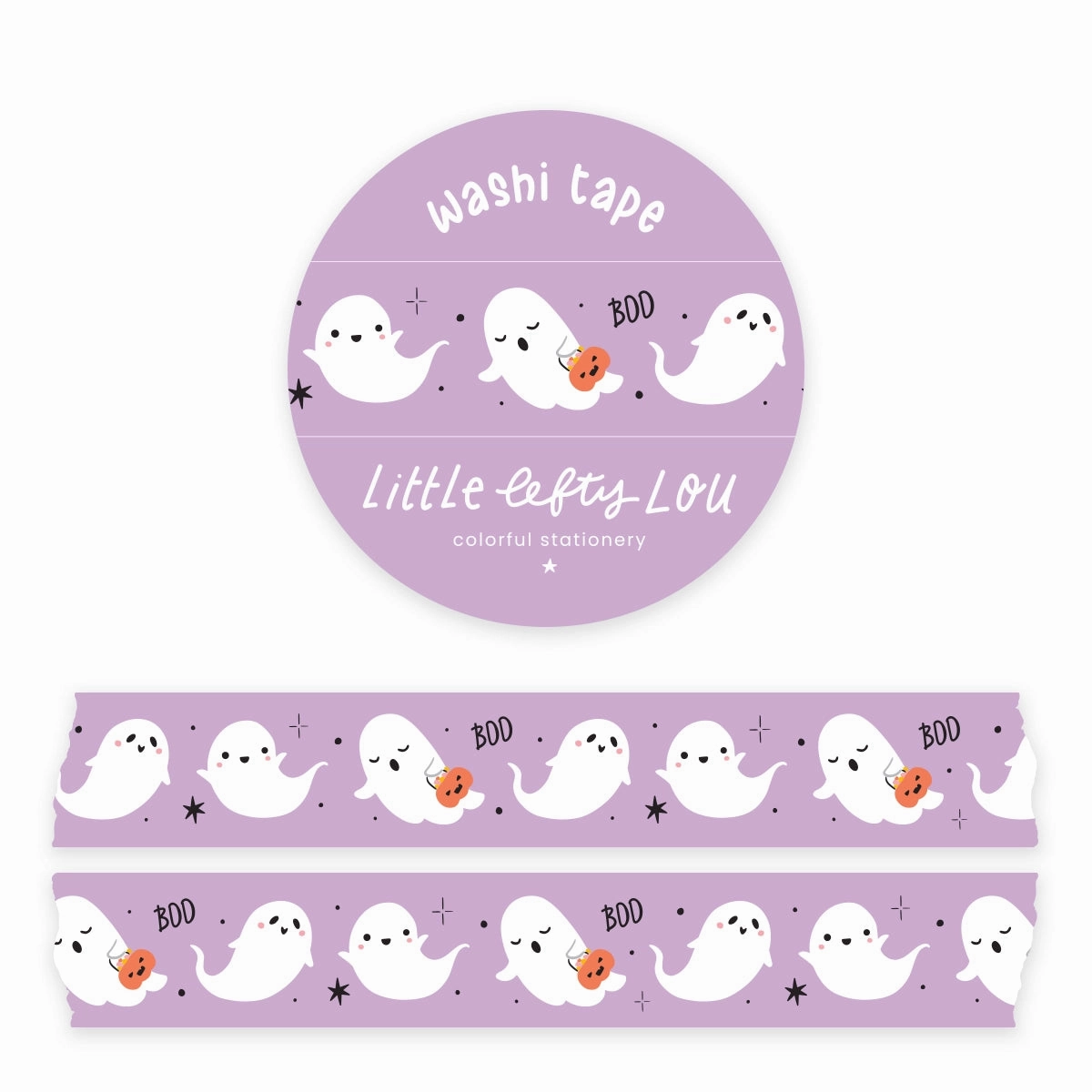 resin matte Ghosts Purple Washi Tape