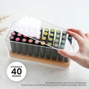 CrafterS Showcase: 40 Mini Blending Brushes & Storage Bundle earthy wrapped