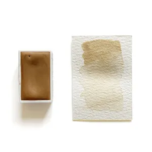 Topaz Orange (Mineral) - Artist Grade Handmade Honey Based Watercolor Paint Full Pan 3.2Ml robust linen