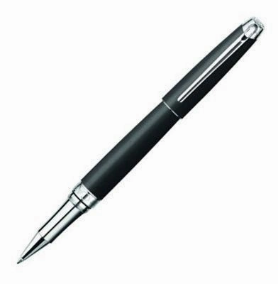 Caran D'Ache Leman Matte Black Rollerball Pen gift wide