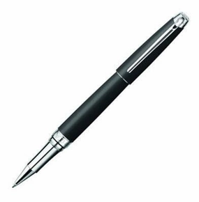 Caran D'Ache Leman Matte Black Rollerball Pen gift wide