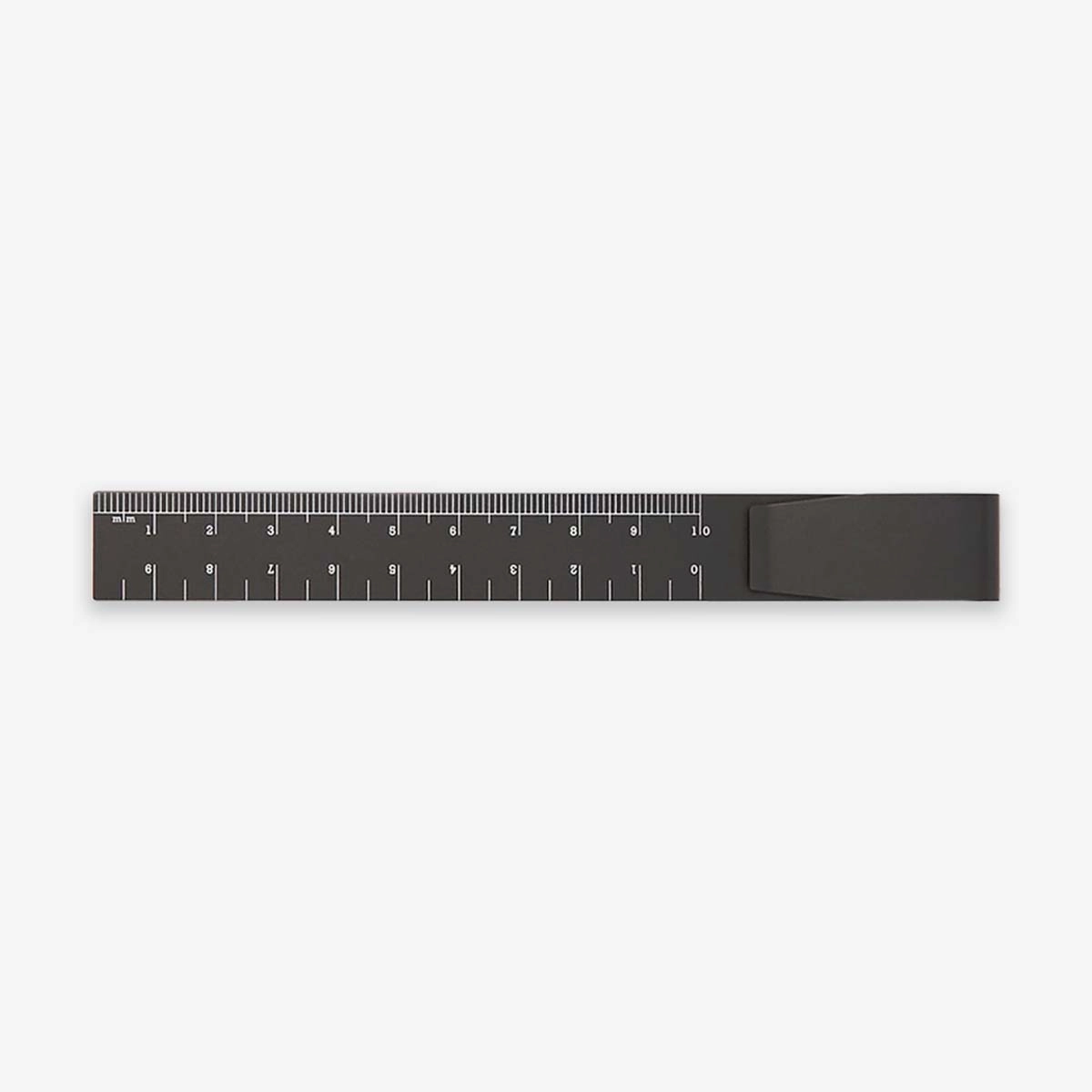 Clip Ruler // Black glossy earthy