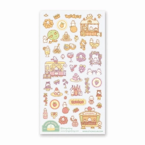 organic Stickii Fresh Fruit Stands Sticker Sheet