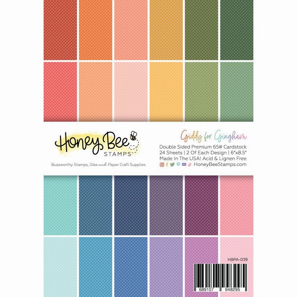 Giddy For Gingham Paper Pad 6X8.5 - 24 Double-Sided Sheets pastel
