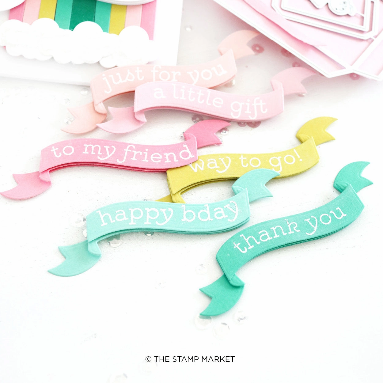 Gift Bag Greetings Stamp linen